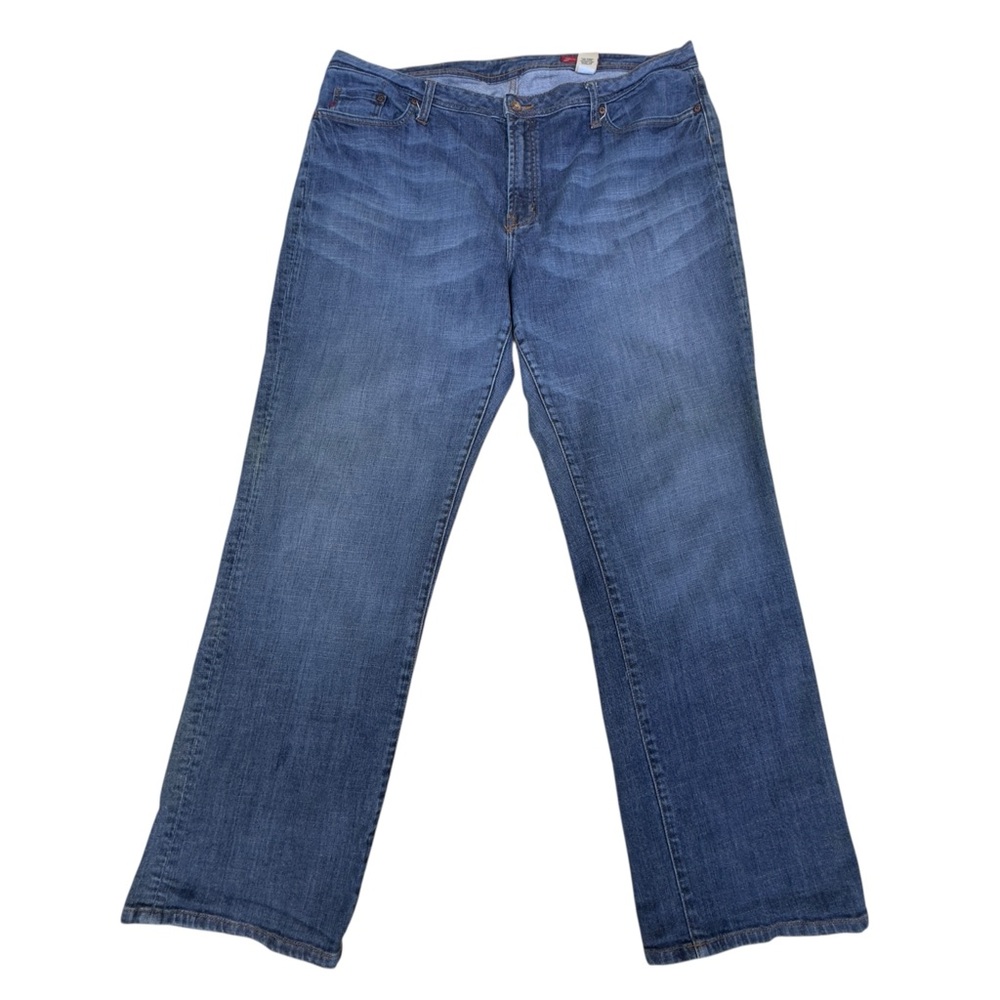 Seven7 Bootcut Jeans Plus Size 22 Medium Blue Denim Embroidered Pockets